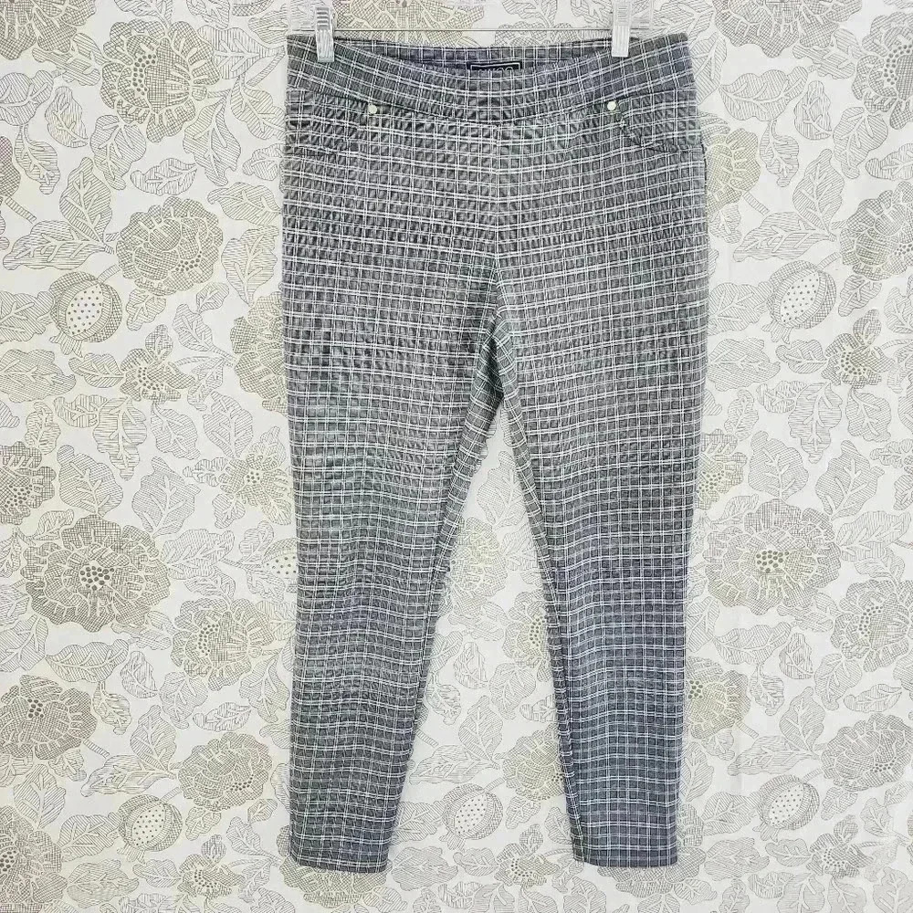 NYCC  Pull on Plaid Scuba Women's Dress Pants M